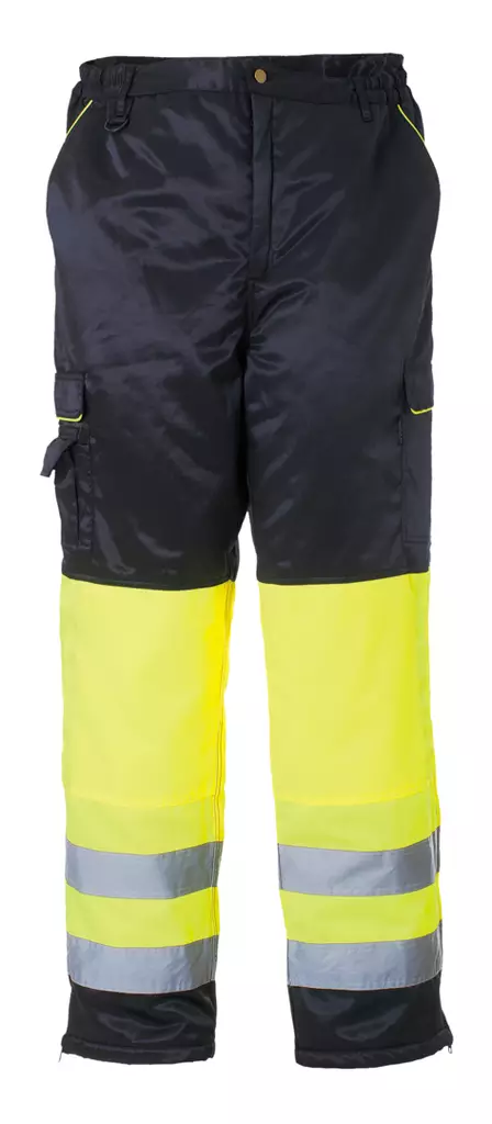 Housut, vuorelliset, musta/keltainen, EN 20471 lk.1 - Huomiovaatteet - 2340 - 1