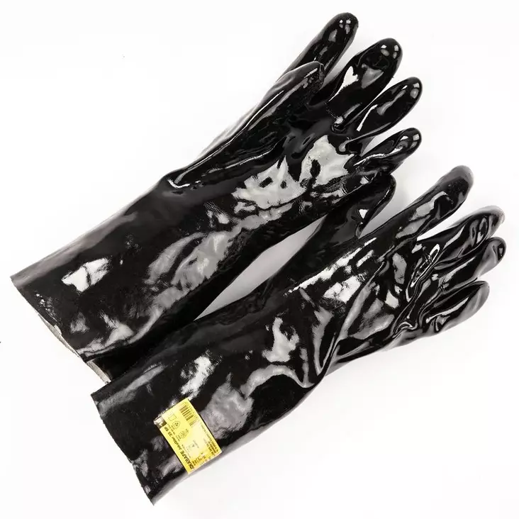 PVC-sormikas, sileä, 35cm, (huom: K-malli riippuetiketillä, kts. koot/hinta) - PVC-pinnoitetut käsineet - 2380 - 1