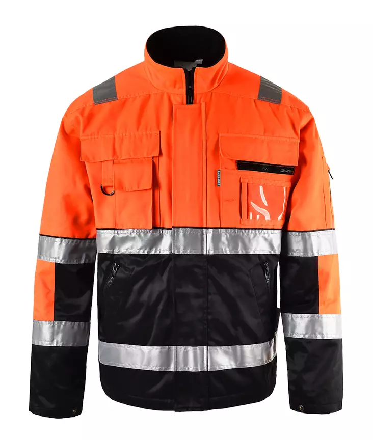 Takki, vuorellinen, musta/oranssi, EN 20471 lk.2 - Huomiovaatteet - 2370 - 1