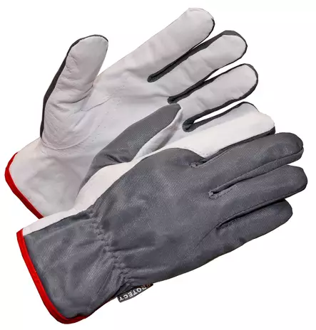 Työsormikas, softpukki/joustobritex, fleecevuori - Nahkaiset käsineet - 2421 - 1