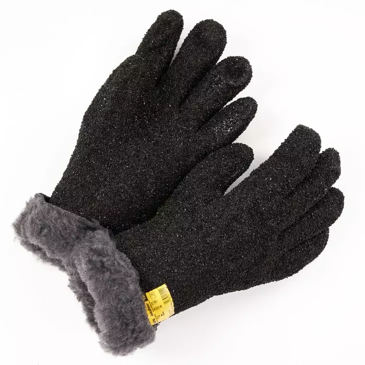 Rouhesormikas irrotettavalla teddyvuorella - PVC-pinnoitetut käsineet - 1181 - 1