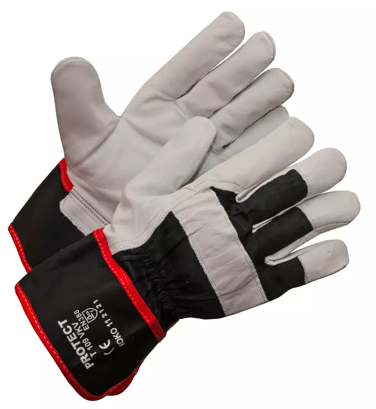 Työsormikas, vuota/kangas, fleecevuori, koko 11 - Nahkaiset käsineet - 41 - 1