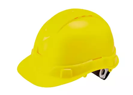 Suojakypärä, keltainen, säädettävä, irroitettava leukaremmi - Kypärät - 2572 - 1