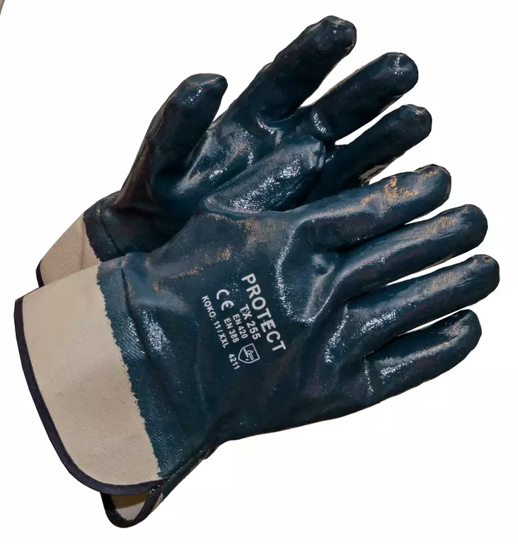 Kokonaan pinnoitettu nitriilisormikas, turvakaulus - Vedenpitävät käsineet - 2432 - 1