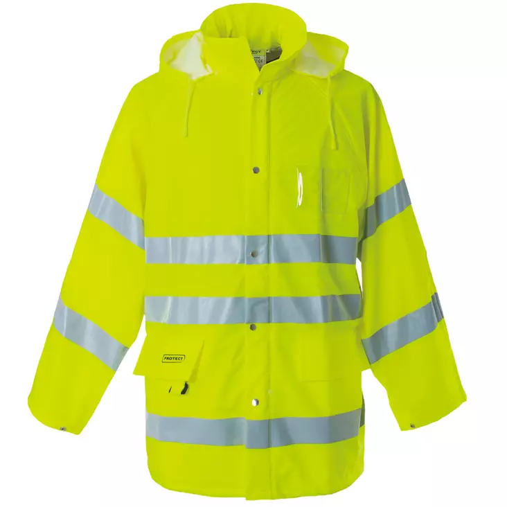 PU-sadepuku (takki ja vyötäröhousut), EN 20471 lk. 3 - Huomiovaatteet - 2392 - 1