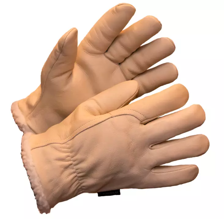 PROGLO Työsormikas,naudannappa, teddyvuori - Nahkaiset käsineet - 2313 - 1