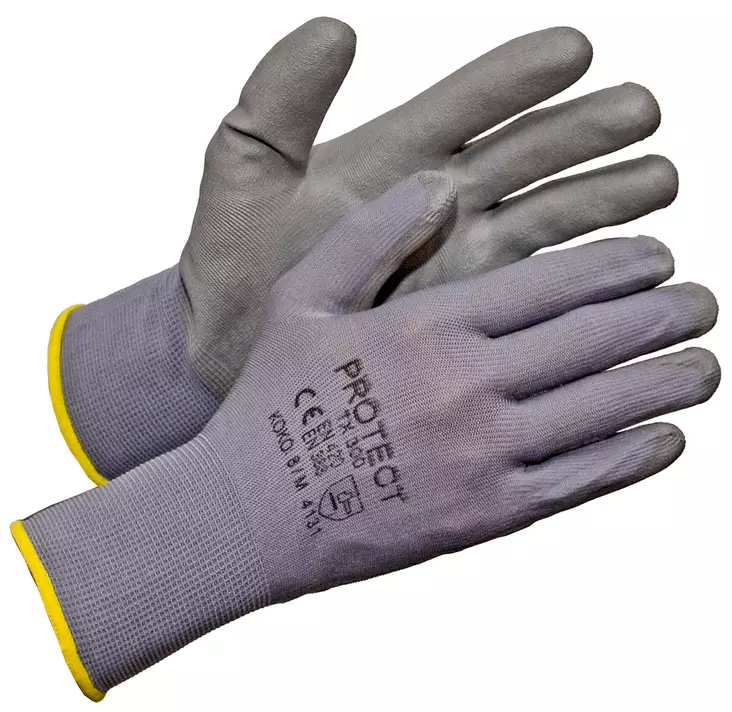 PU-pinnoitettu sormikas, harmaa - PU-pinnoitetut käsineet - 2433 - 1