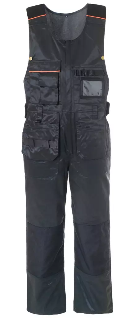 Avohaalari riipputaskuilla, musta/harmaa - Haalarit - 2364 - 1