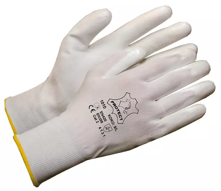 PU-pinnoitettu sormikas, valkoinen - PU-pinnoitetut käsineet - 2274 - 1