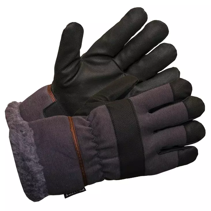 Työsormikas, PU-pinnoitettu/spandex, teddyvuori, koko 11 - Synteettiset käsineet - 1374 - 1