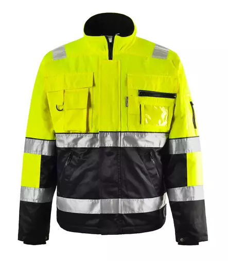 Takki, vuorellinen, musta/keltainen, EN 20471 lk.2 - Huomiovaatteet - 2338 - 1