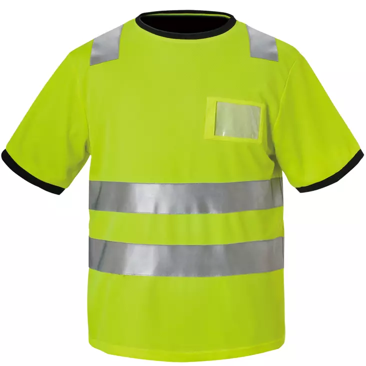 EN 20471 lk.2 keltainen huomio t-paita, joustavat heijastimet - Huomiovaatteet - 2348 - 1