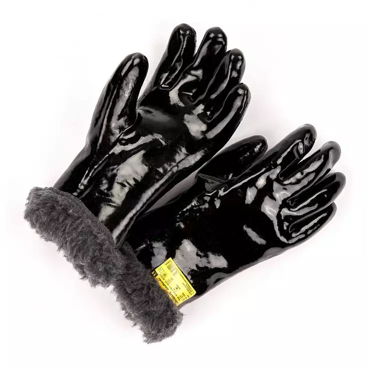 Sileäpintainen sormikas, irroitettava teddyvuori - PVC-pinnoitetut käsineet - 2378 - 1