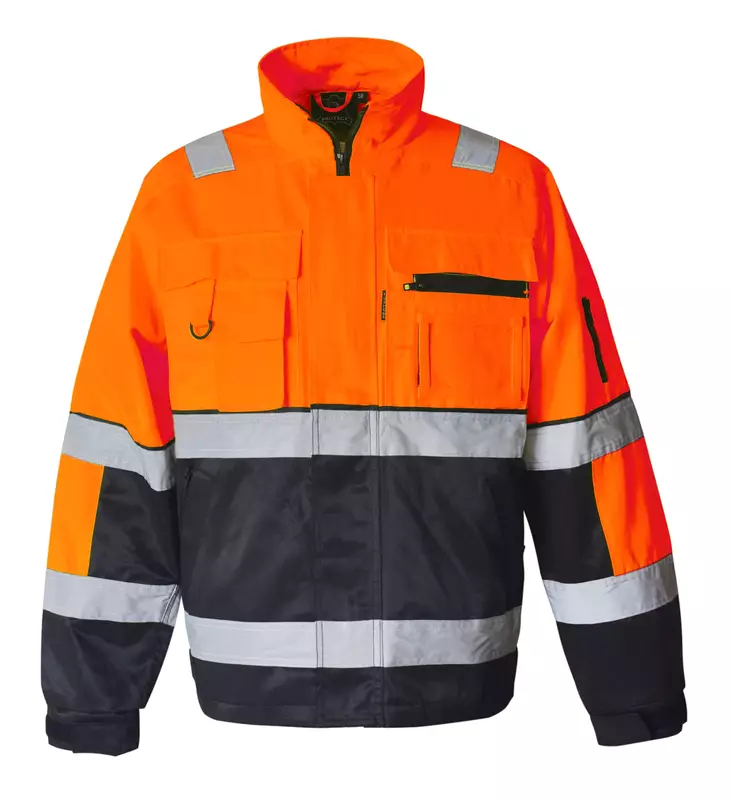 Takki, musta/oranssi, EN 20471 lk.2 - Huomiovaatteet - 2369 - 1